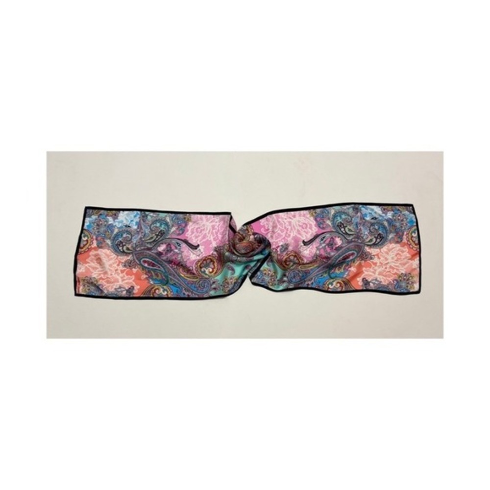 Vintage ADRIENNE LANDAU Silky Paisley Rectangular Scarf Colorful Accessory‎